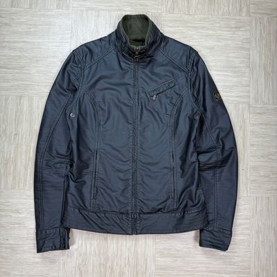 Belstaff 1990's technical leather pre v racer biker jacket (S)