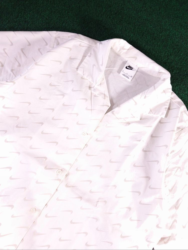 Nike White Button-Up Shirt image 1
