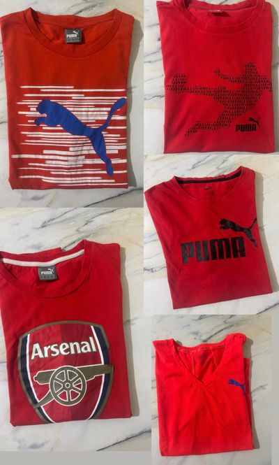 Puma Red T-Shirts And Arsenal Red T-Shirt