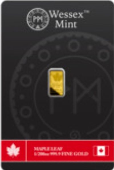 Wessex Mint Maple Leaf Gold Bar 1/200oz