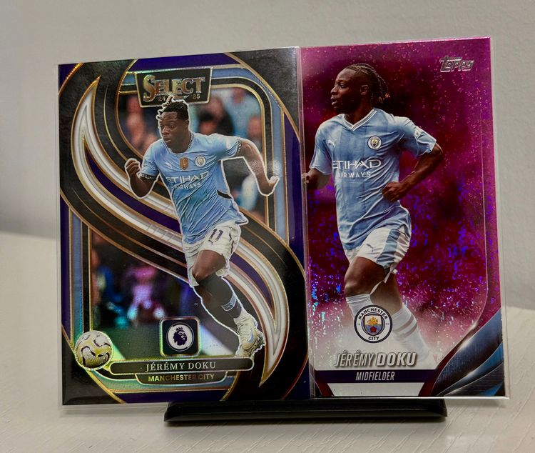 Topps Lote Jeremy Doku Panini Select Premier League 2024-25 + Topps Champions League 2024 product image