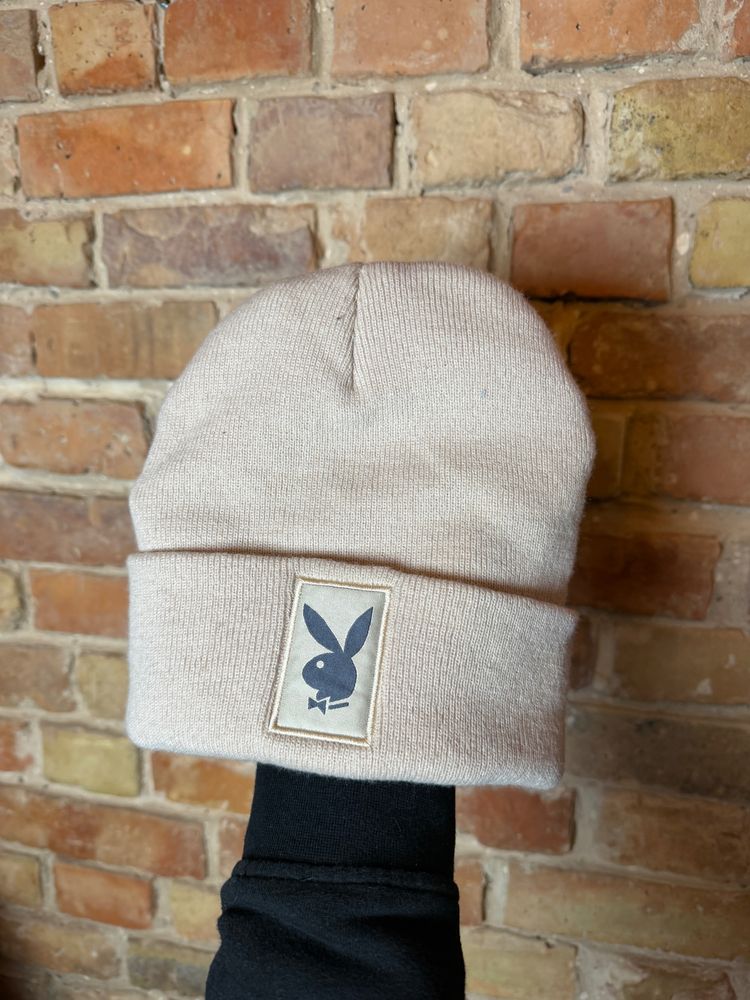 Playboy Beige Beanie Hat