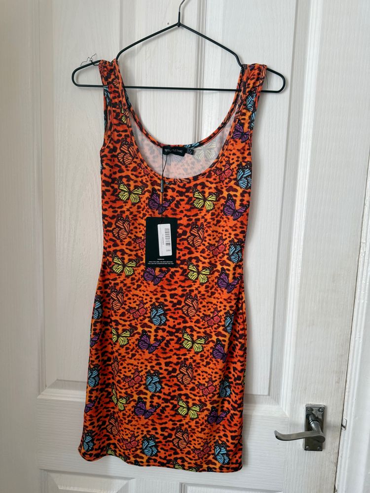PrettyLittleThing Prettylittlething Sleeveless Butterfly Print Dress product image