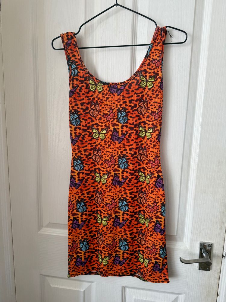Prettylittlething Sleeveless Butterfly Print Dress 2