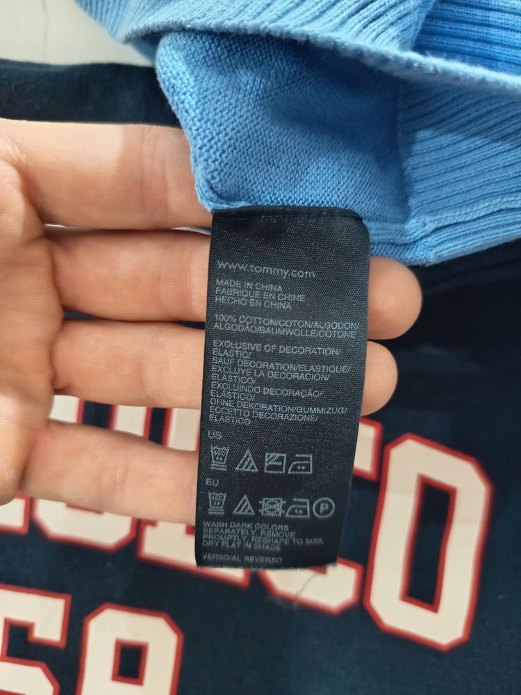 Tommy Hilfiger Blue V-Neck Sweater image 5