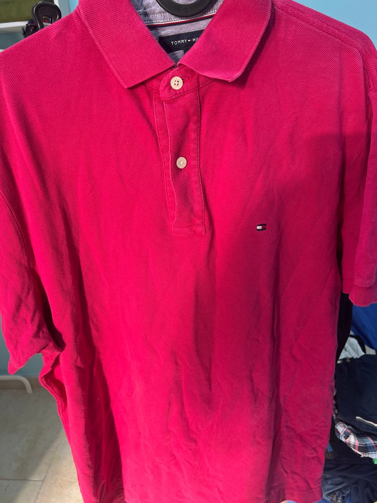 Tommy Hilfiger Red Polo Shirt
