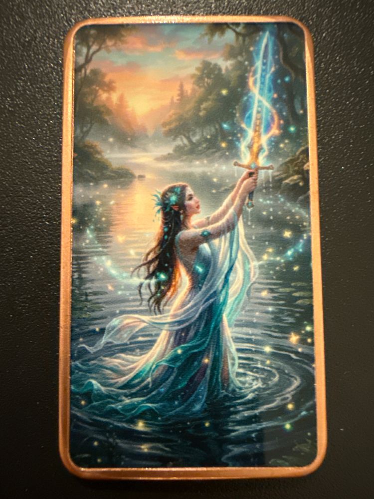 Unbranded Mythological Goddesses Series - Nimue Copper Art Bar Lady of the Lake Arthurian Legend product image