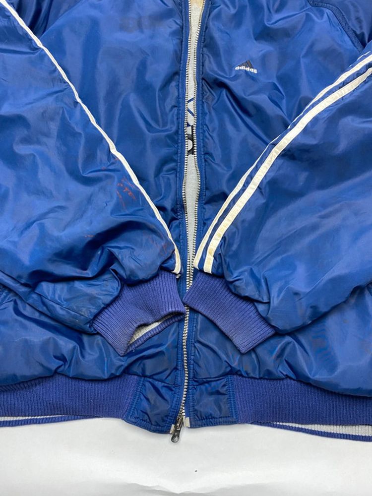 Adidas Vintage Blue Hooded Windbreaker Jacket (Men’s XXL) obraz 4