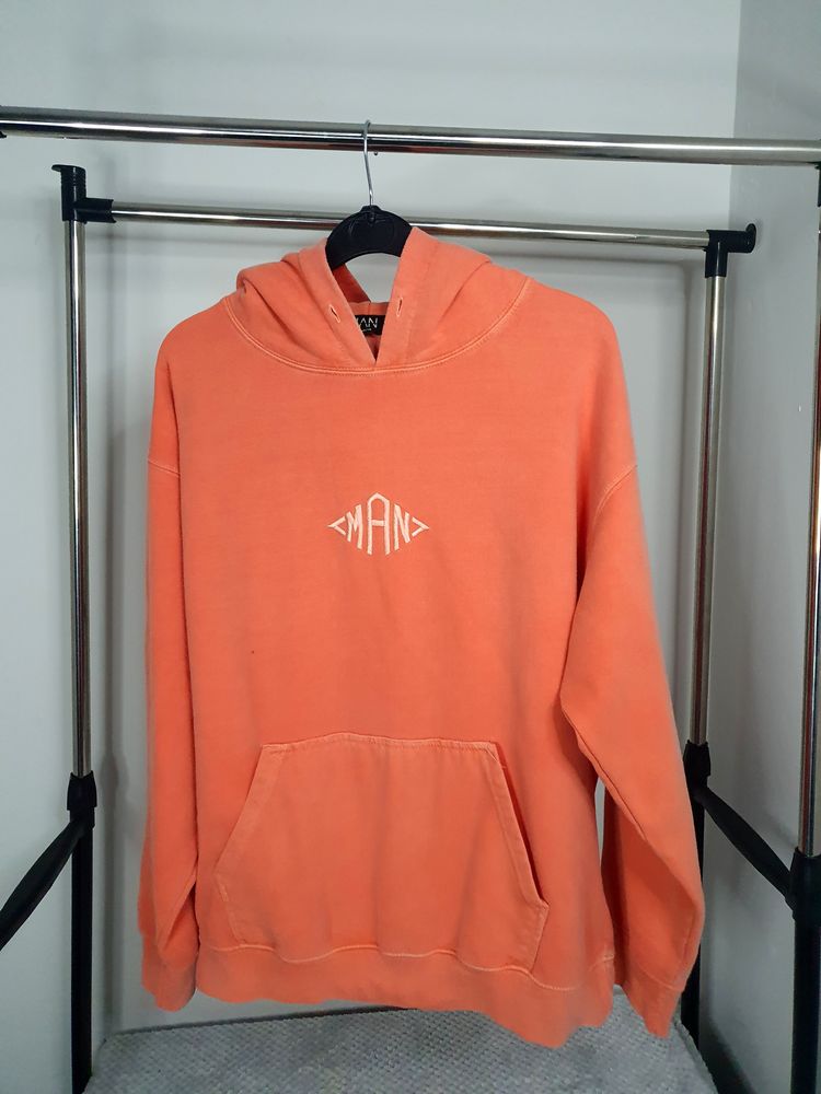 Boohoo BoohooMAN Orange Hoodie With Front Pocket product image