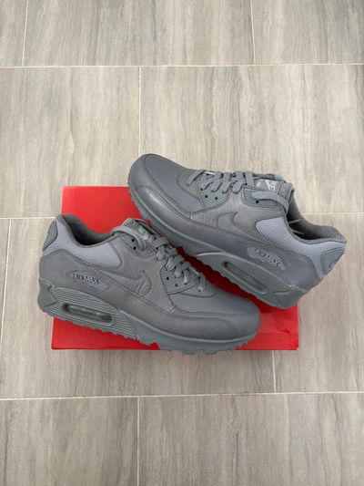 Nike Air Max 90 (2015) Pinnacle Leather Trainers Wolf Grey - 839612-003 - Size UK 8