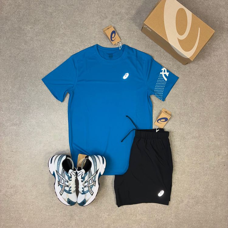 ASICS Icon 3-Piece Set Aegean Blue & Cream / Performance Black (Copy) image 3