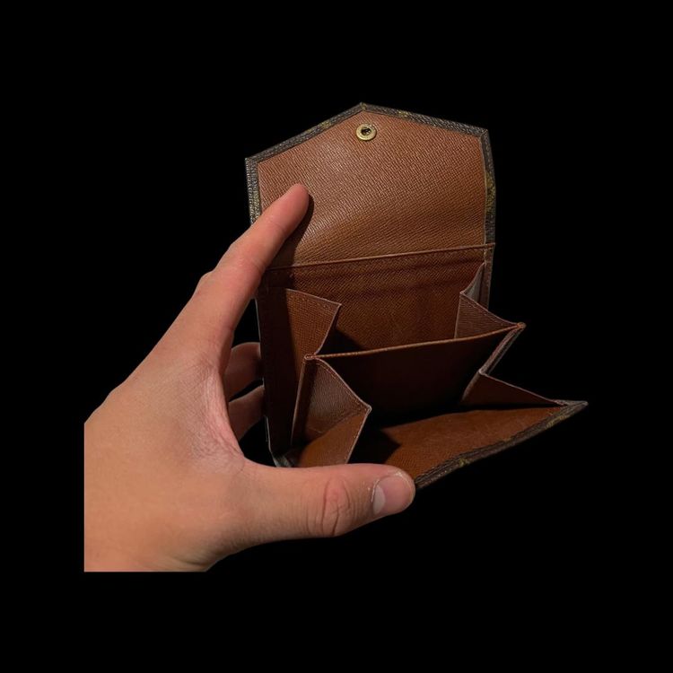 Square Louis Vuitton Monogram Envelope Wallet 10