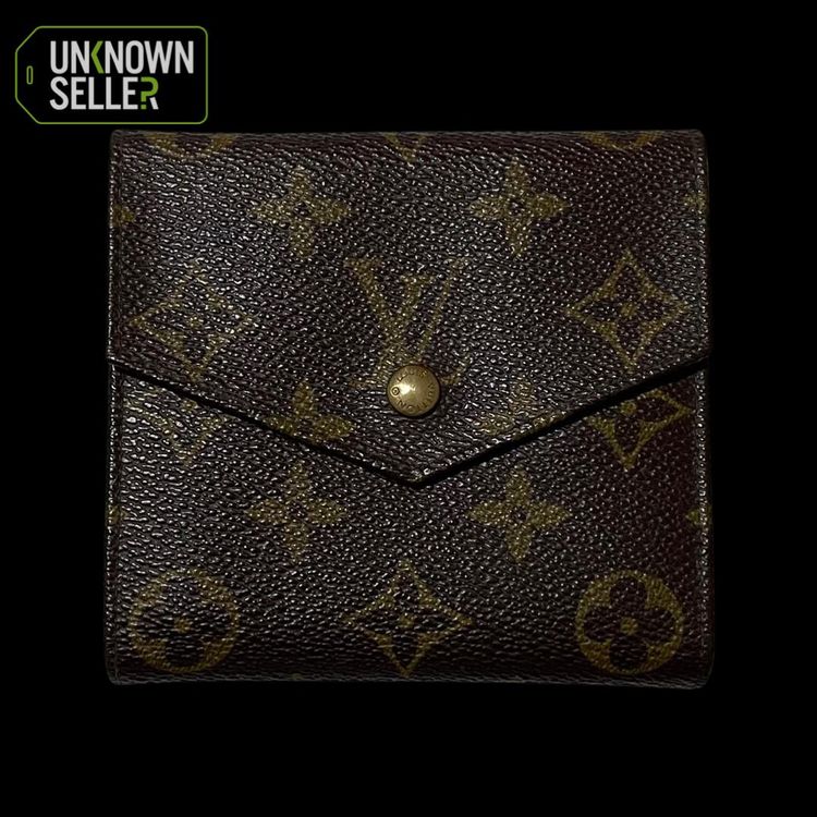 Square Louis Vuitton Monogram Envelope Wallet