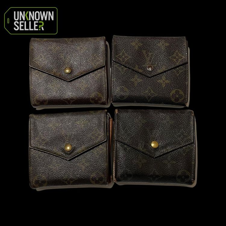 Square Louis Vuitton Monogram Envelope Wallet 5