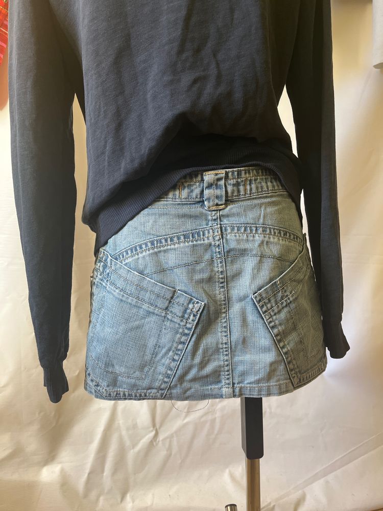 Denim Mini Skirt S 2