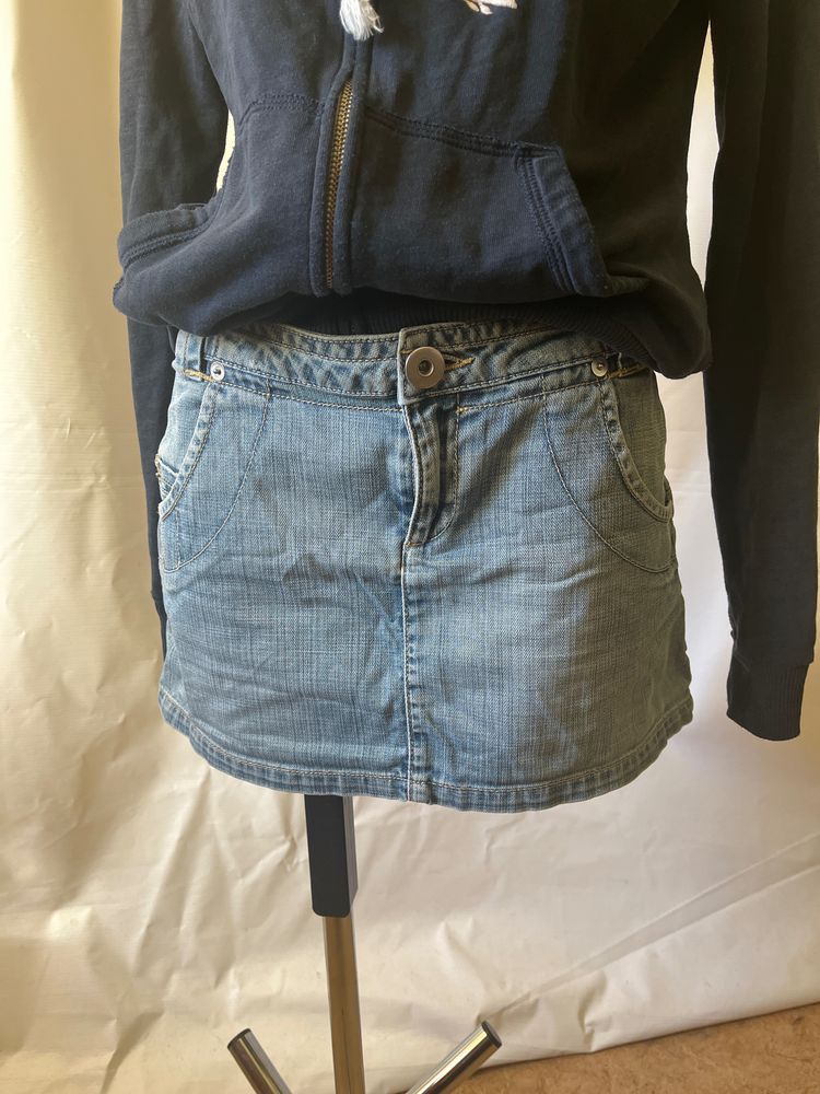 Denim Mini Skirt S