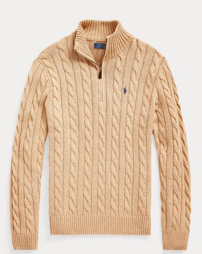 Polo Ralph Lauren Beige Cable Knit Sweater