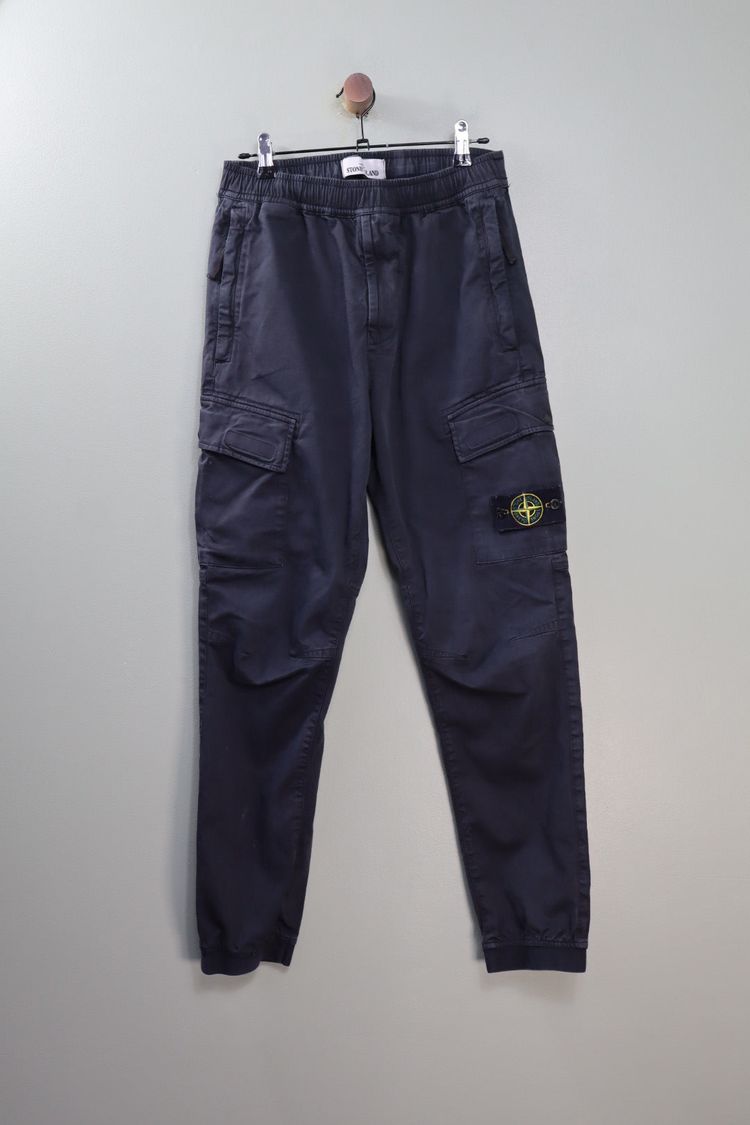 Stone Island RE-T Black Cargo Bottoms image 3