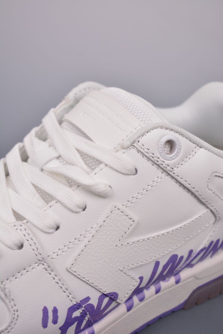 Off-White White And Purple Sneakers image 5