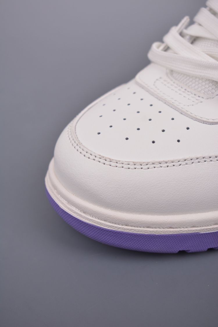 Off-White White And Purple Sneakers image 6
