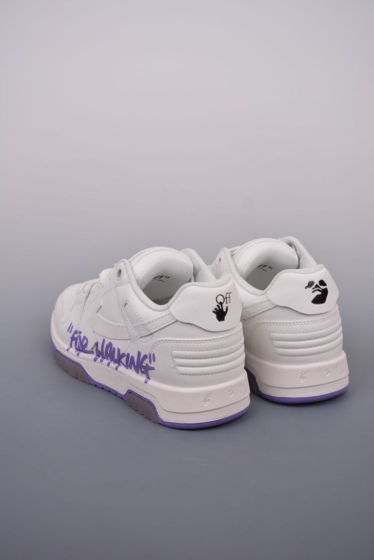 Off-White White And Purple Sneakers image 4