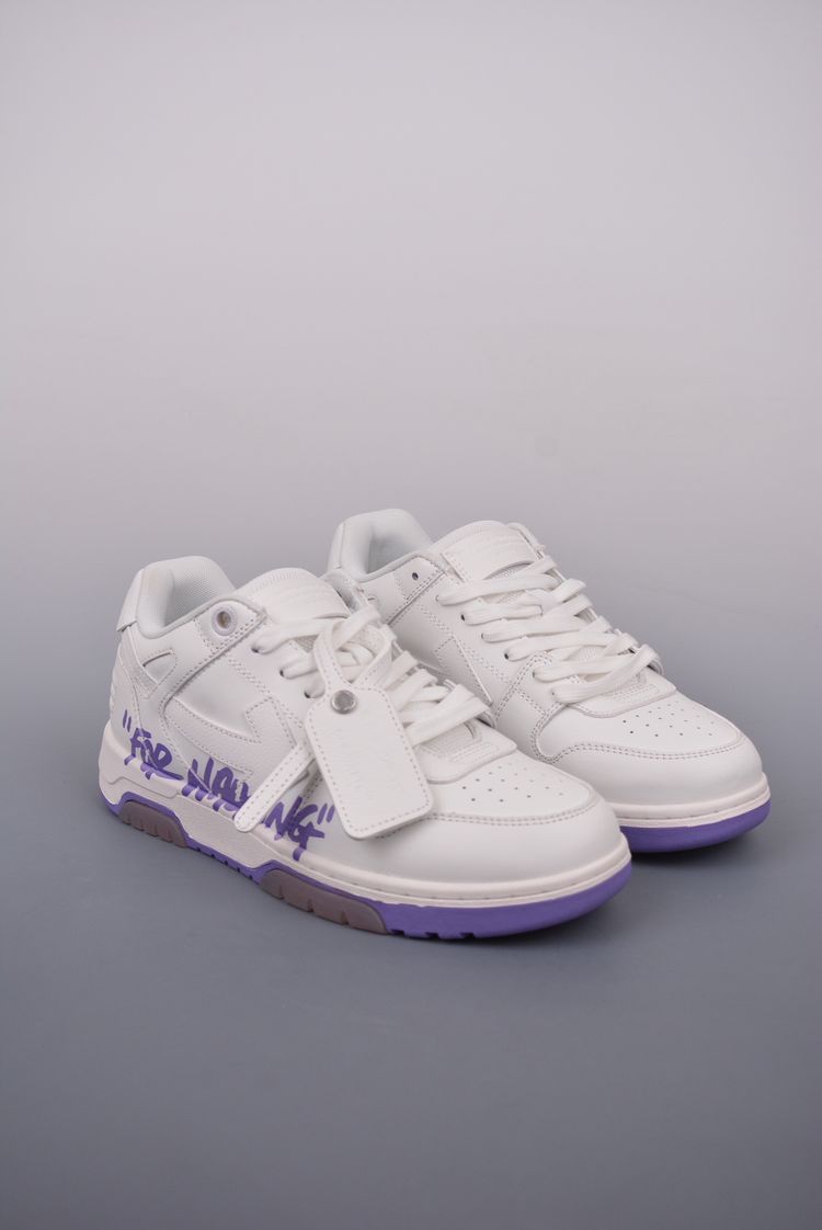 Off-White White And Purple Sneakers