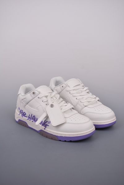 Off-White White And Purple Sneakers