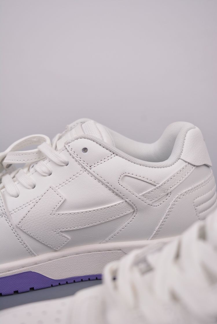 Off-White White And Purple Sneakers image 8