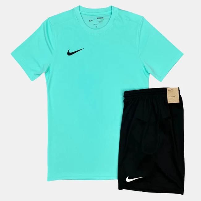 Nike Turquoise T-Shirt And Black Shorts Set