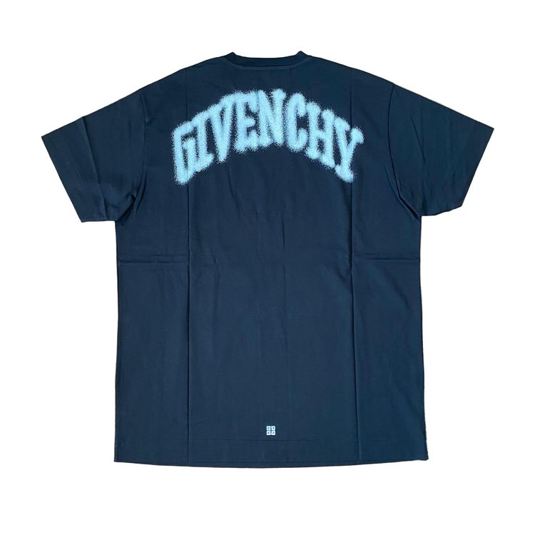 Givenchy Black Embellished Paris Skull Logo Oversized T-Shirt image 5