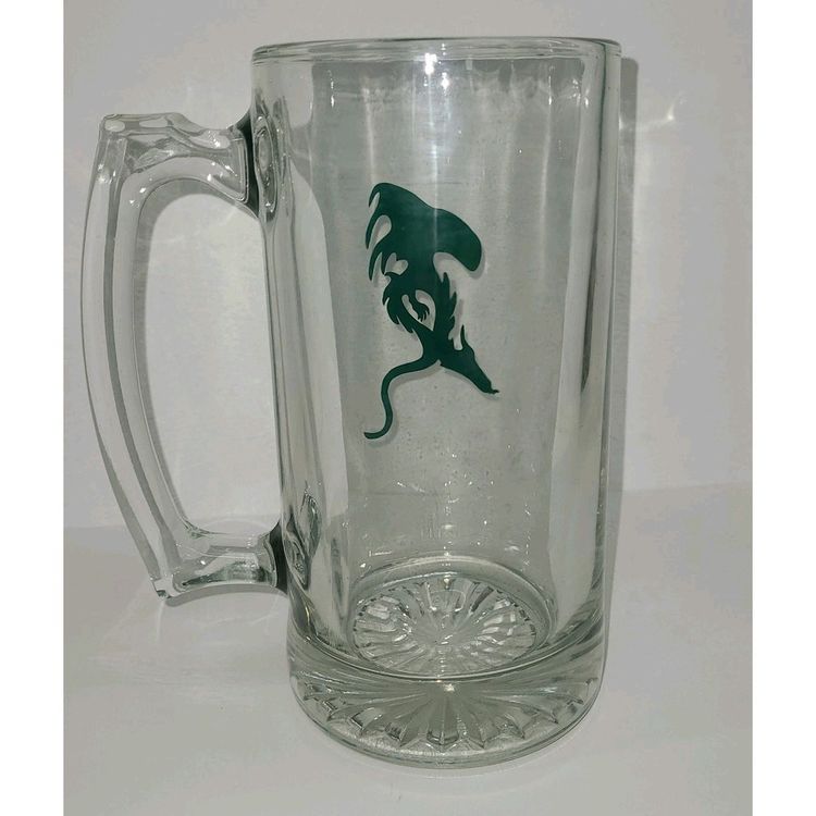 Glass Beer Mug With Dragon Design image 1