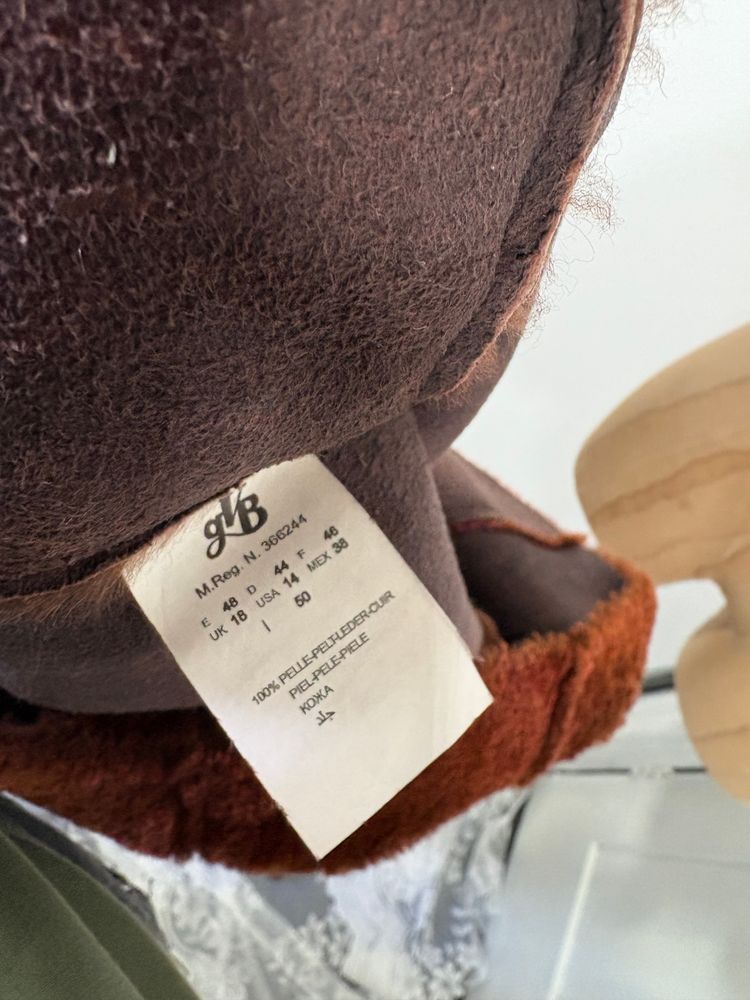 Vintage Y2K Brown And Pink sheepskin Jacket obraz 6