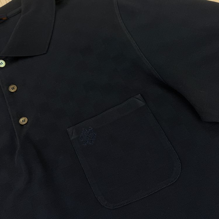 Louis Vuitton Men’s Navy Damier Polo - Large imagen 3
