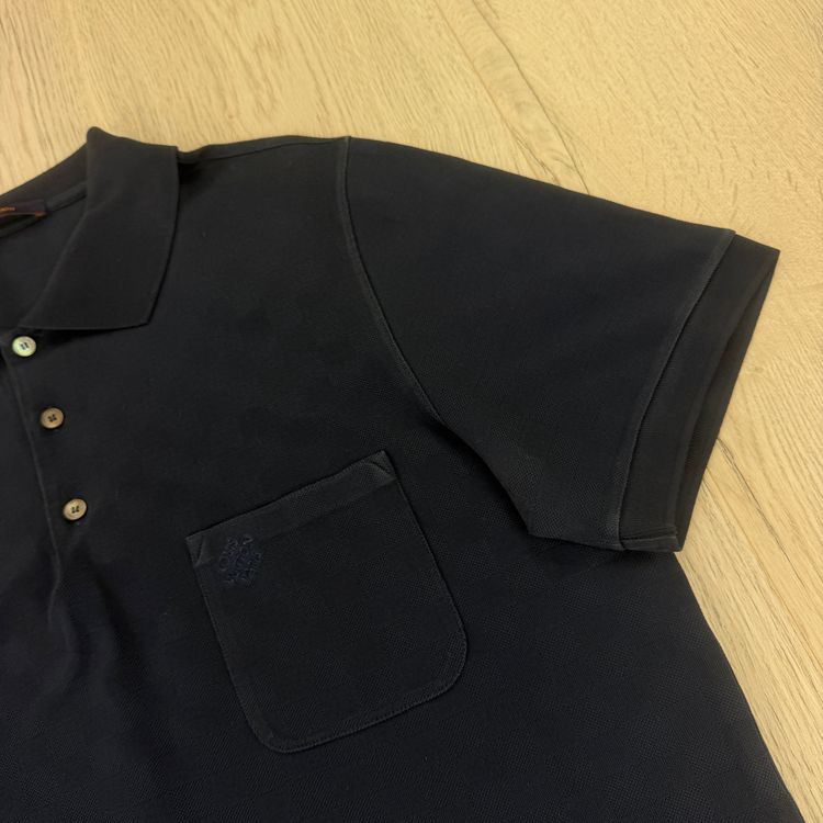 Louis Vuitton Men’s Navy Damier Polo - Large imagen 4