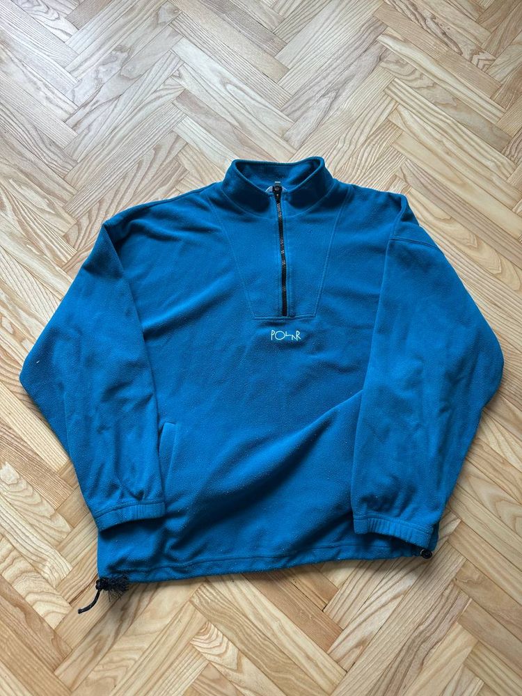 Polar Blue Fleece Half-Zip Sweatshirt