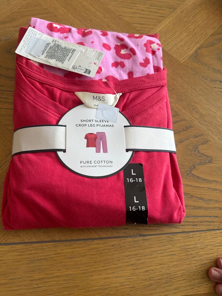 M&S Short Sleeve Crop Leg Pyjamas image 1