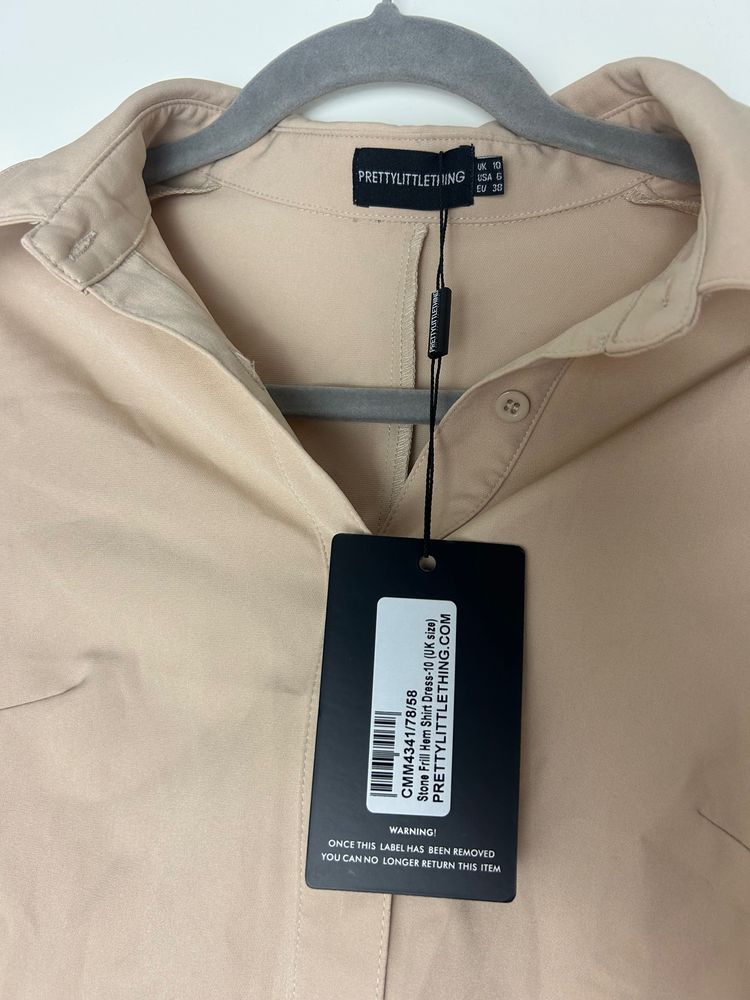 Immagine di PrettyLittleThing beige long sleeve blouse 2