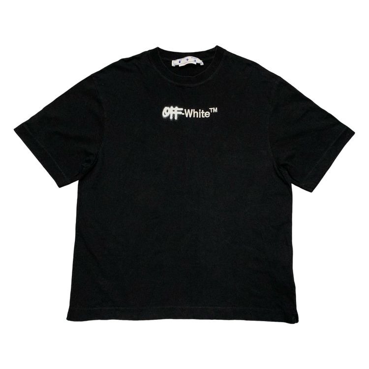 Off White Large Off Spray Black Tee Virgil Abloh