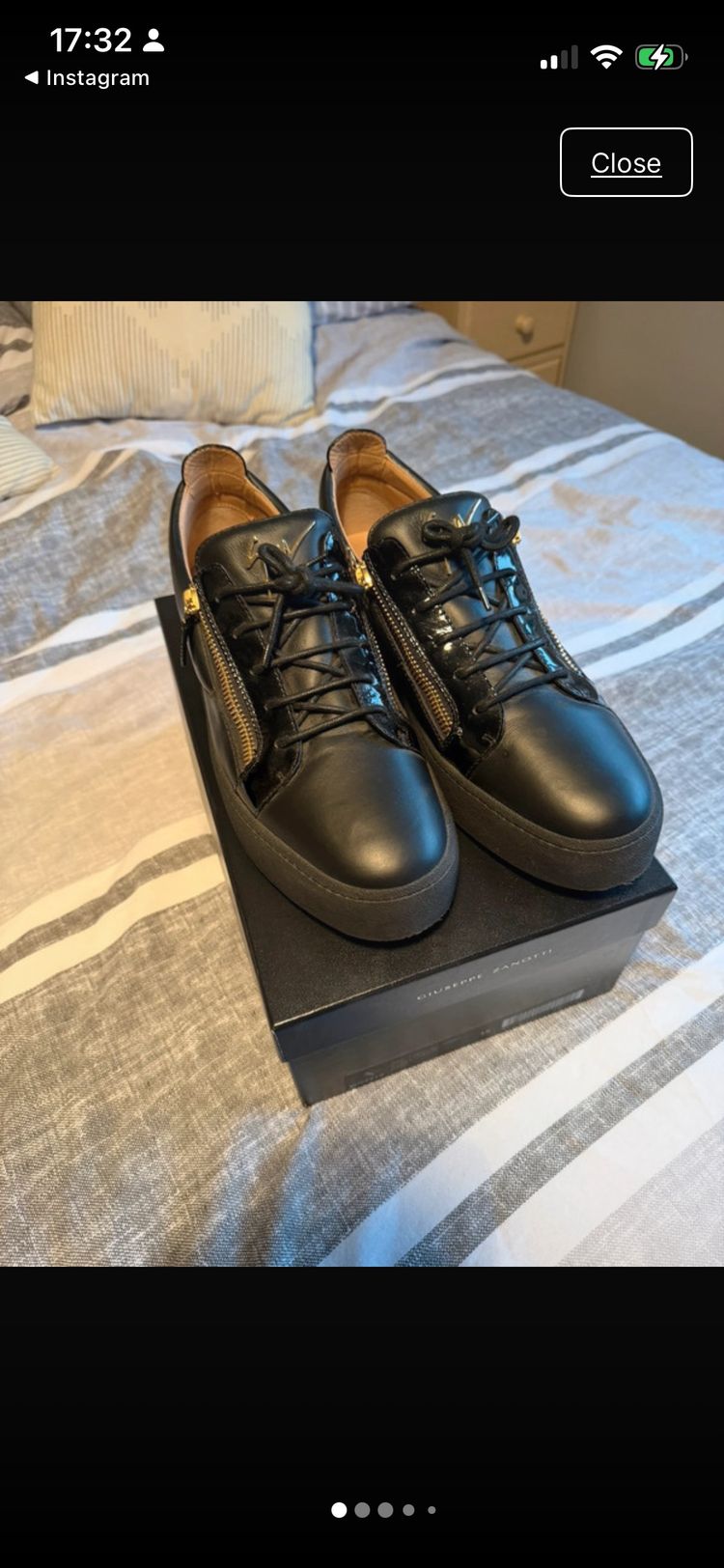 Immagine di Giuseppe Zanotti Black Leather Sneakers 1