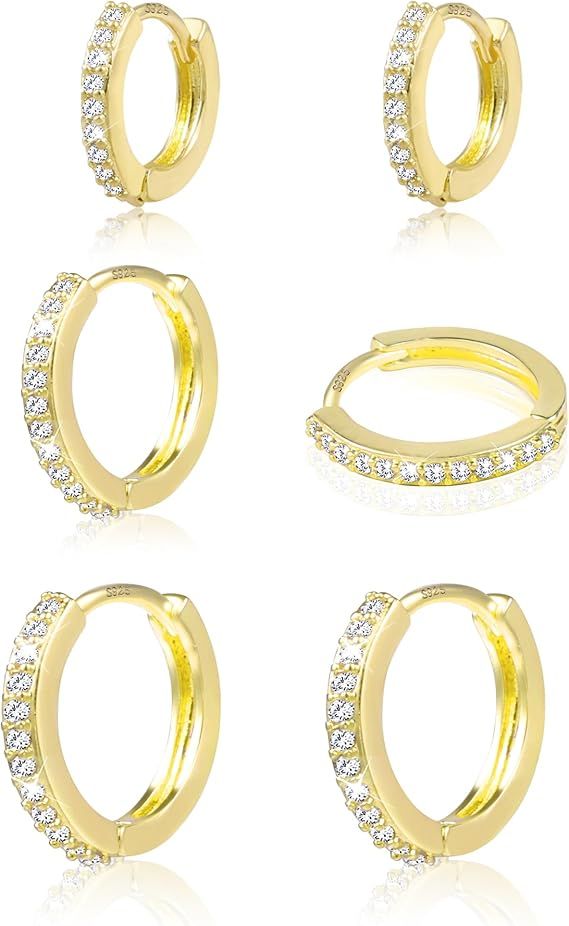 Other Gold Plated Hoop Earrings With Crystals product image