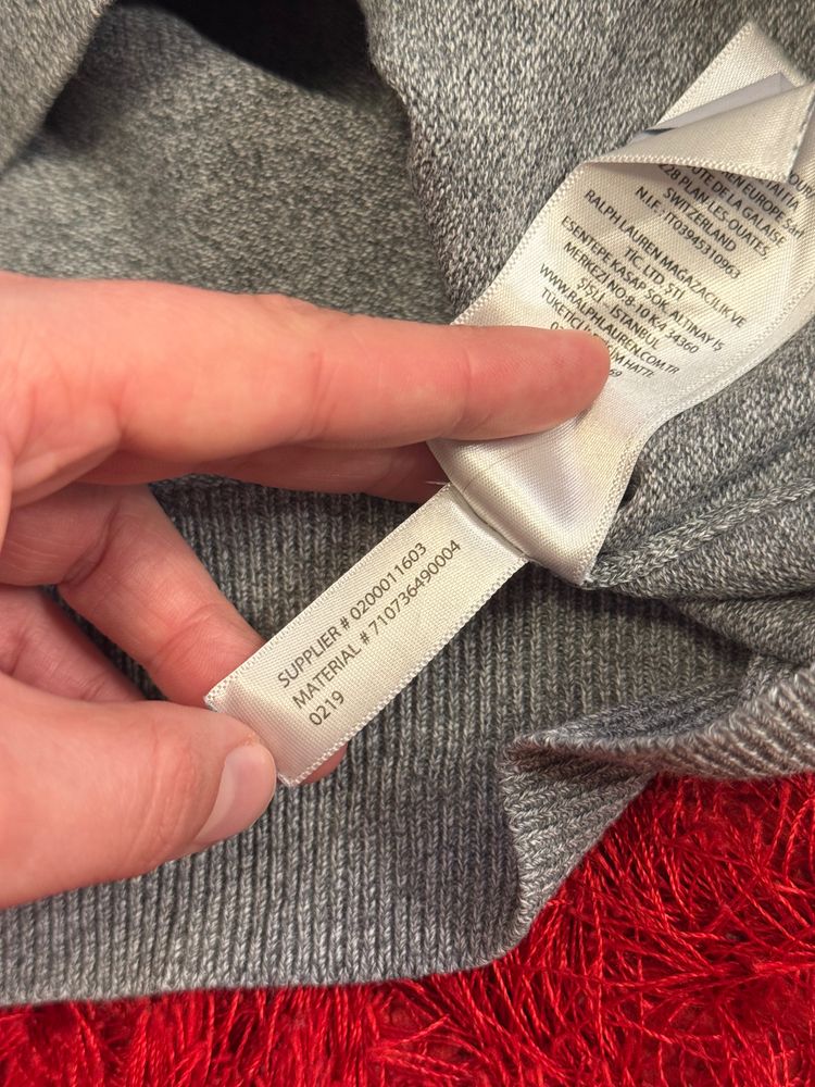 Immagine di Polo Ralph Lauren Sweter Grey – Klasyczny Knitwear – Crewneck – Stan Idealny 8