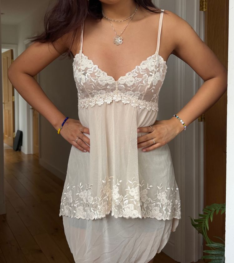 Lace Trim Camisole Dress