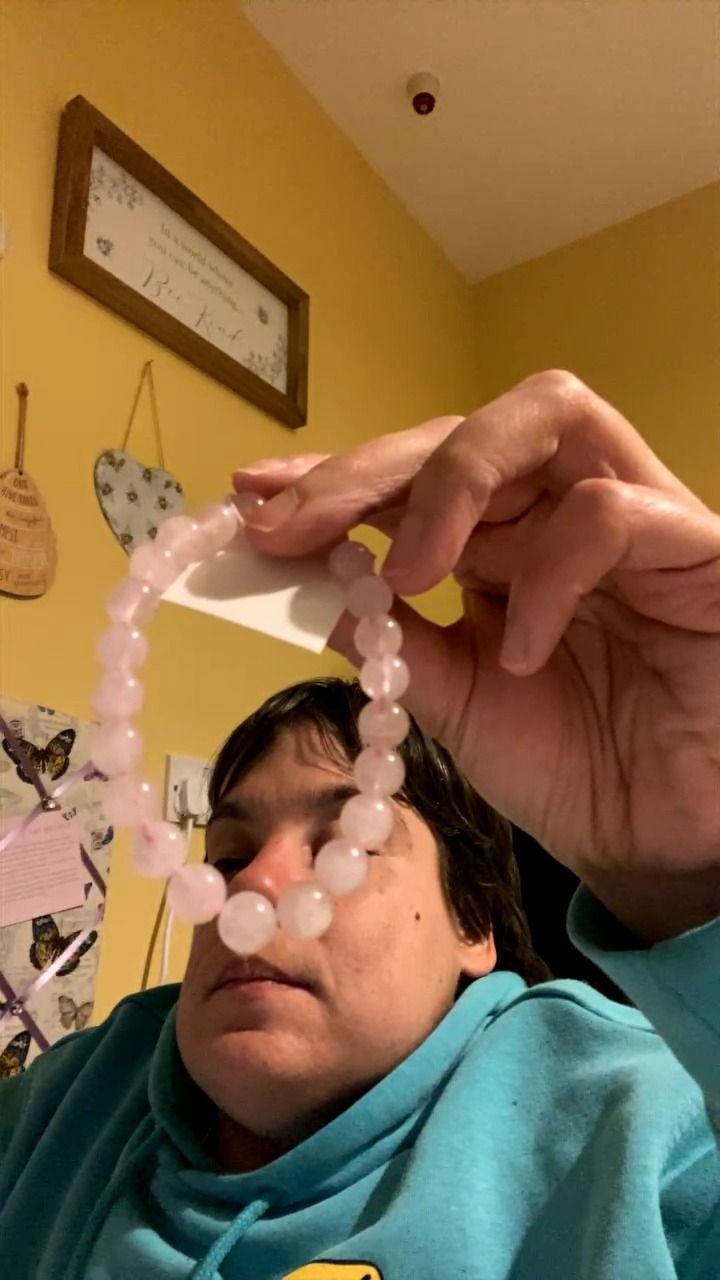 Rose rose quartz stretchy bracelets x 3 product image