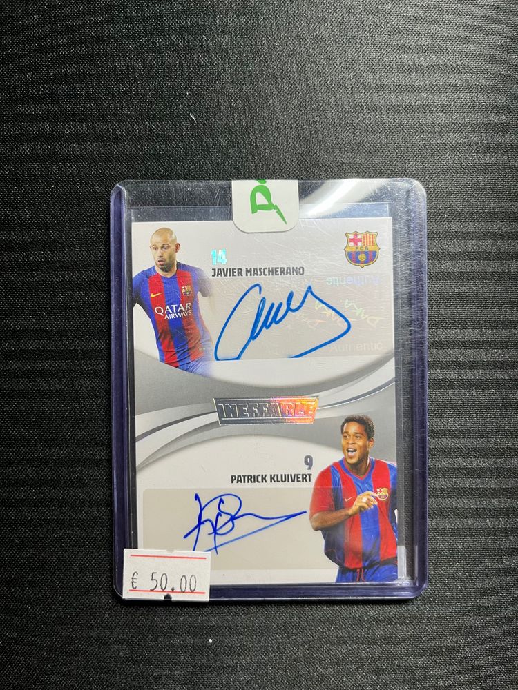 Topps Mascherano/ Kluivert doble auto /15 product image