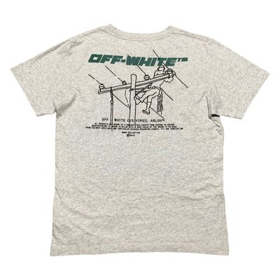 Off White Large Trellis Worker Grey Tee Virgil Abloh