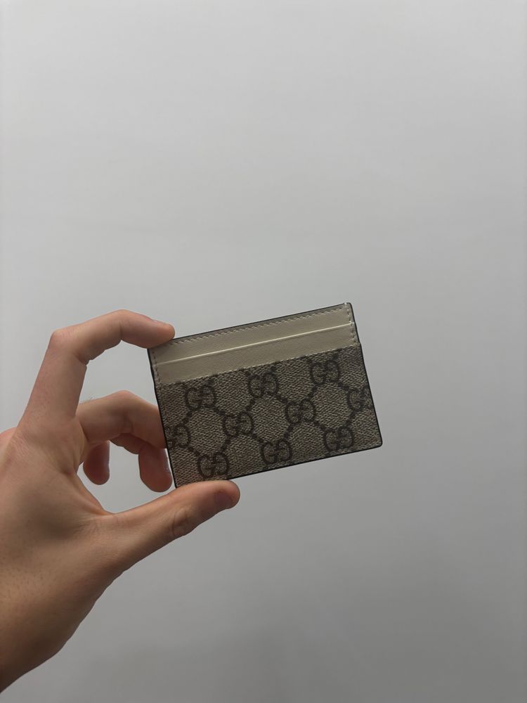 Portacarte Gucci banda crema