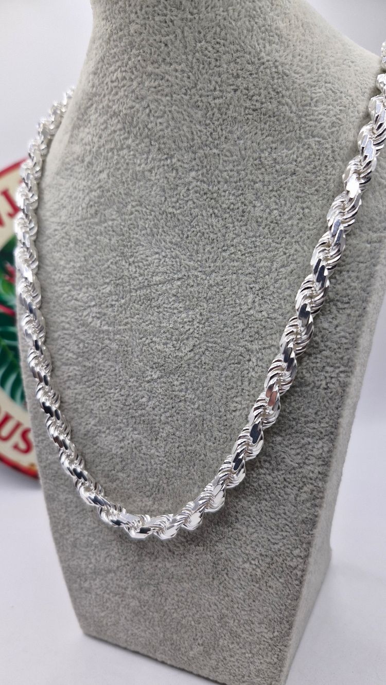 28" brand new sterling Silver rope Chain Necklace