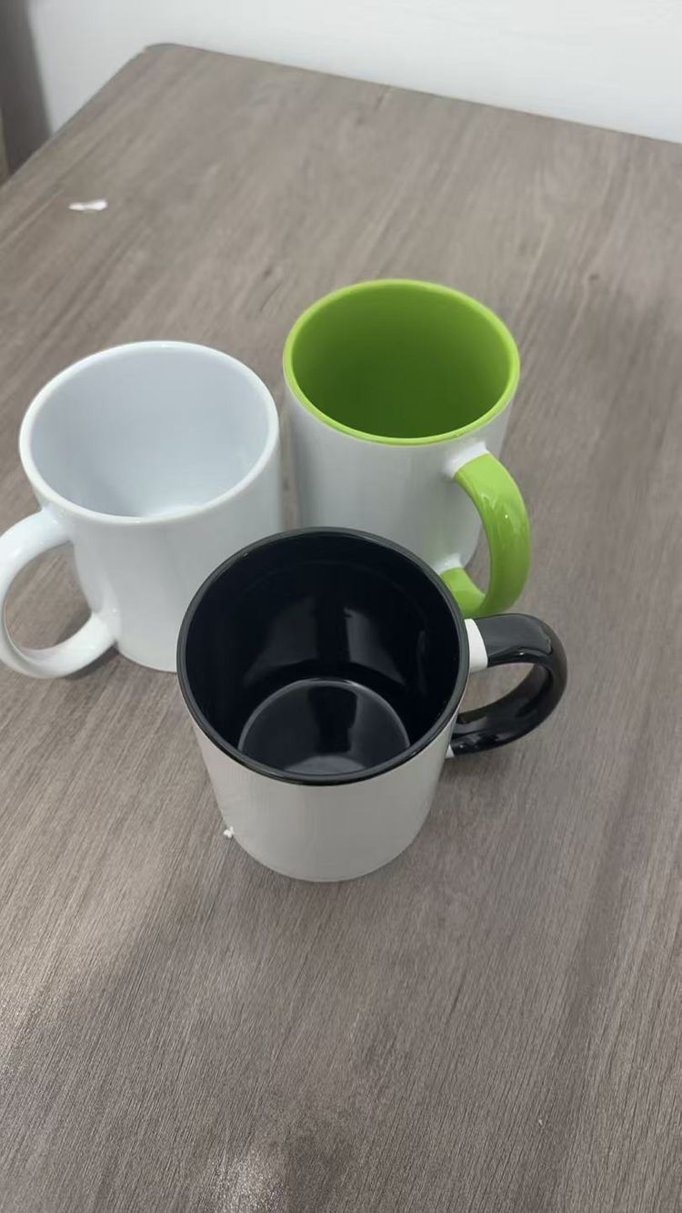 Set Of Three Ceramic Mugs