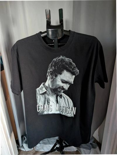Craig Morgan Band Merch Country Music Graphic T Shirt Large Black