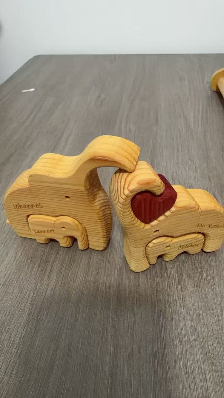Wooden Elephant Puzzle Toys